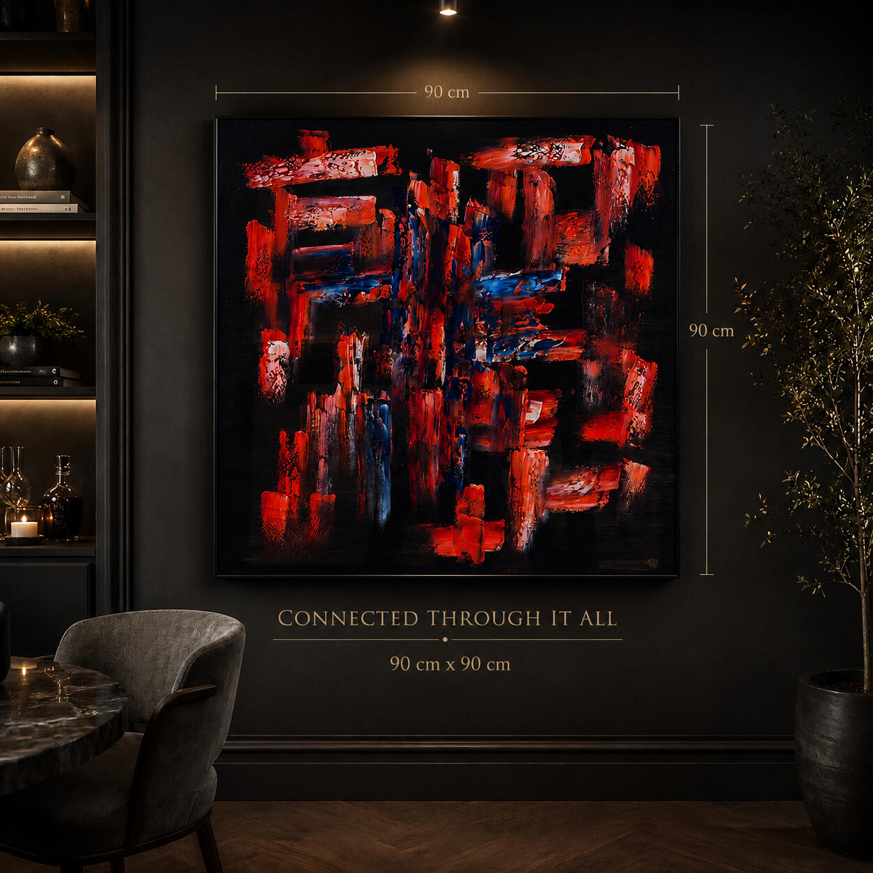 A visually Connecting Painting that leads the eye through connections.